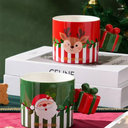 Christmas Santa Gift Ceramic Mug | Cute Christmas Mug