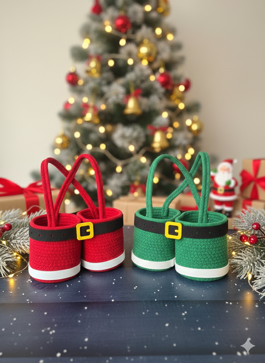 Santa Pants Jute Basket