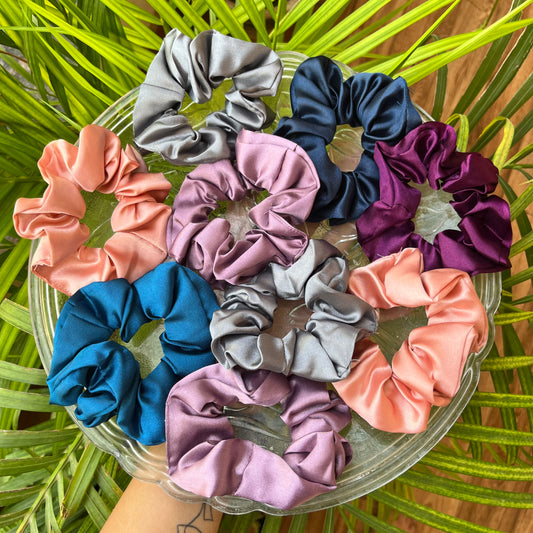 Satin Scrunchies Set (Pack of 4 pcs)