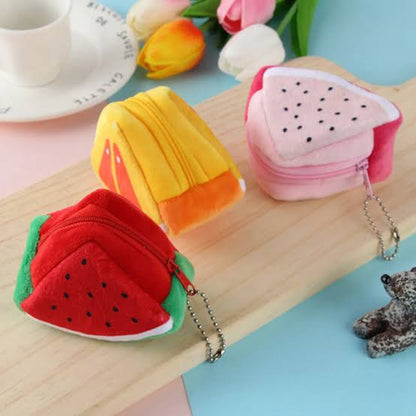 Cute Mini Fruit Plush Purse | coin Pouch