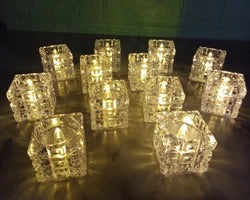 LED Cube Flameless Candle