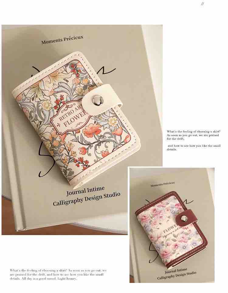 Vintage Retro Floral Card Holder