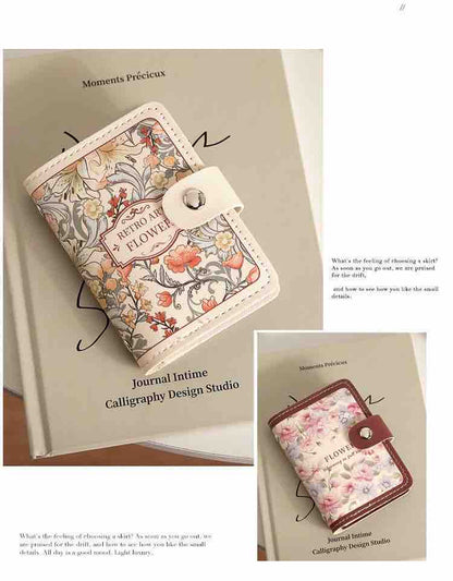 Vintage Retro Floral Card Holder