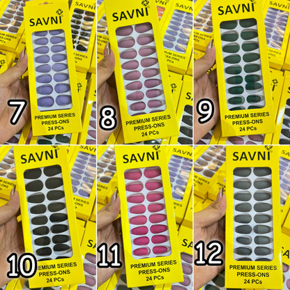 Savni Matt Nails Set (24 Pcs)