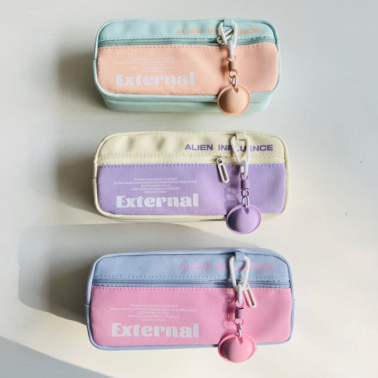 Pastel Pouch with Chain Charm