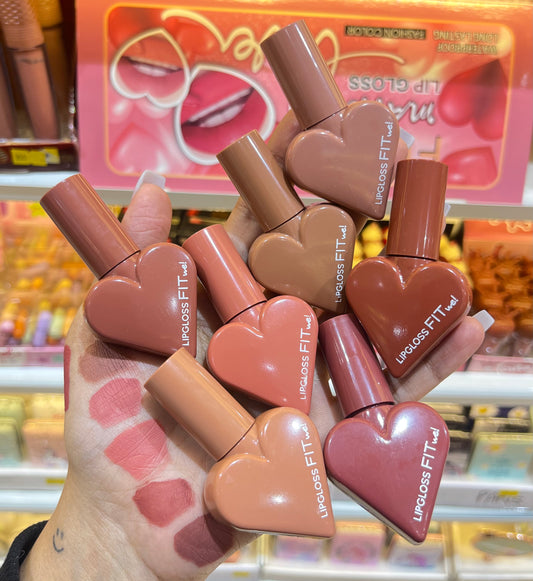 Korean Heart Lip Mousse/Nude Lipstick (Set of 2 Pcs)