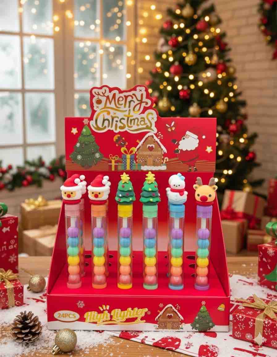 Christmas Moving Balls Highlighter- 1 Pc