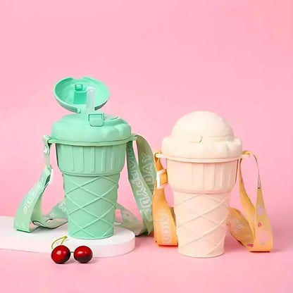 Cute Ice-Cream Sipper Bottle