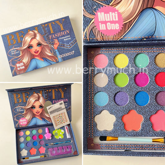 Denim Beauty Makeup Set | Kid's Makeup Book/Combo