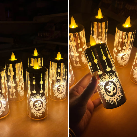 OM LED Moving Flame Candle