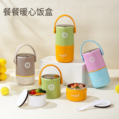 Color Block Steel Lunch Box - 820 ML