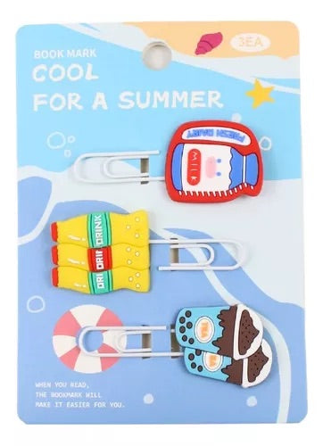 Cute Fast Food Silicone Bookmarks