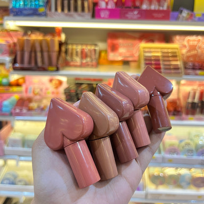 Korean Heart Lip Mousse/Nude Lipstick (Set of 2 Pcs)