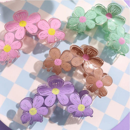Bofeini 3 Daisy Flower Big Size Hair Claw | Pinteresty Hair Clutcher