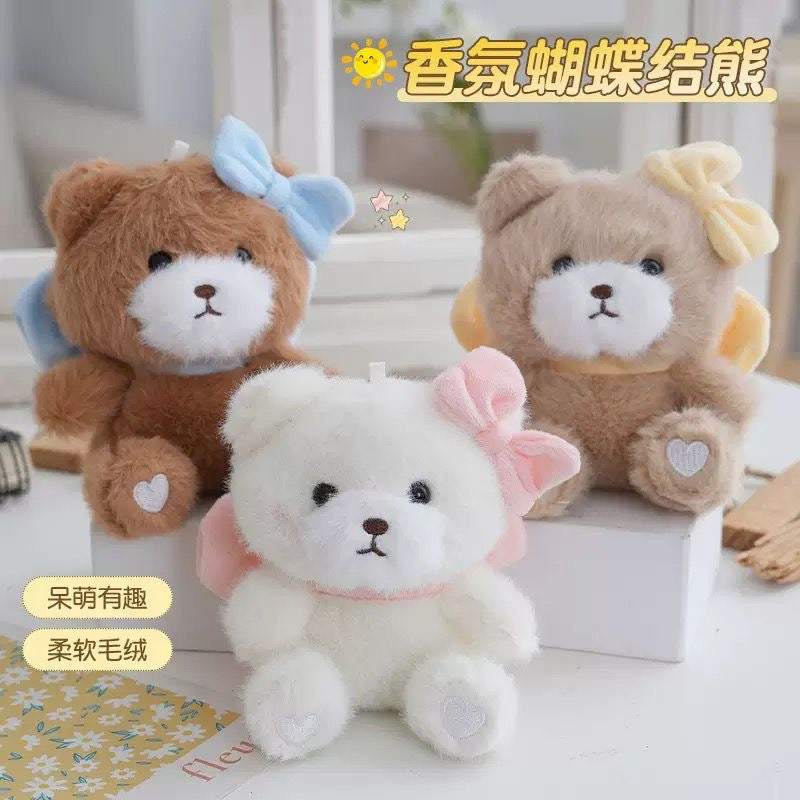 Bow Teddy Plushie Keychain