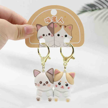 Cat Magnetic Keychains - Set of 2 Keychains