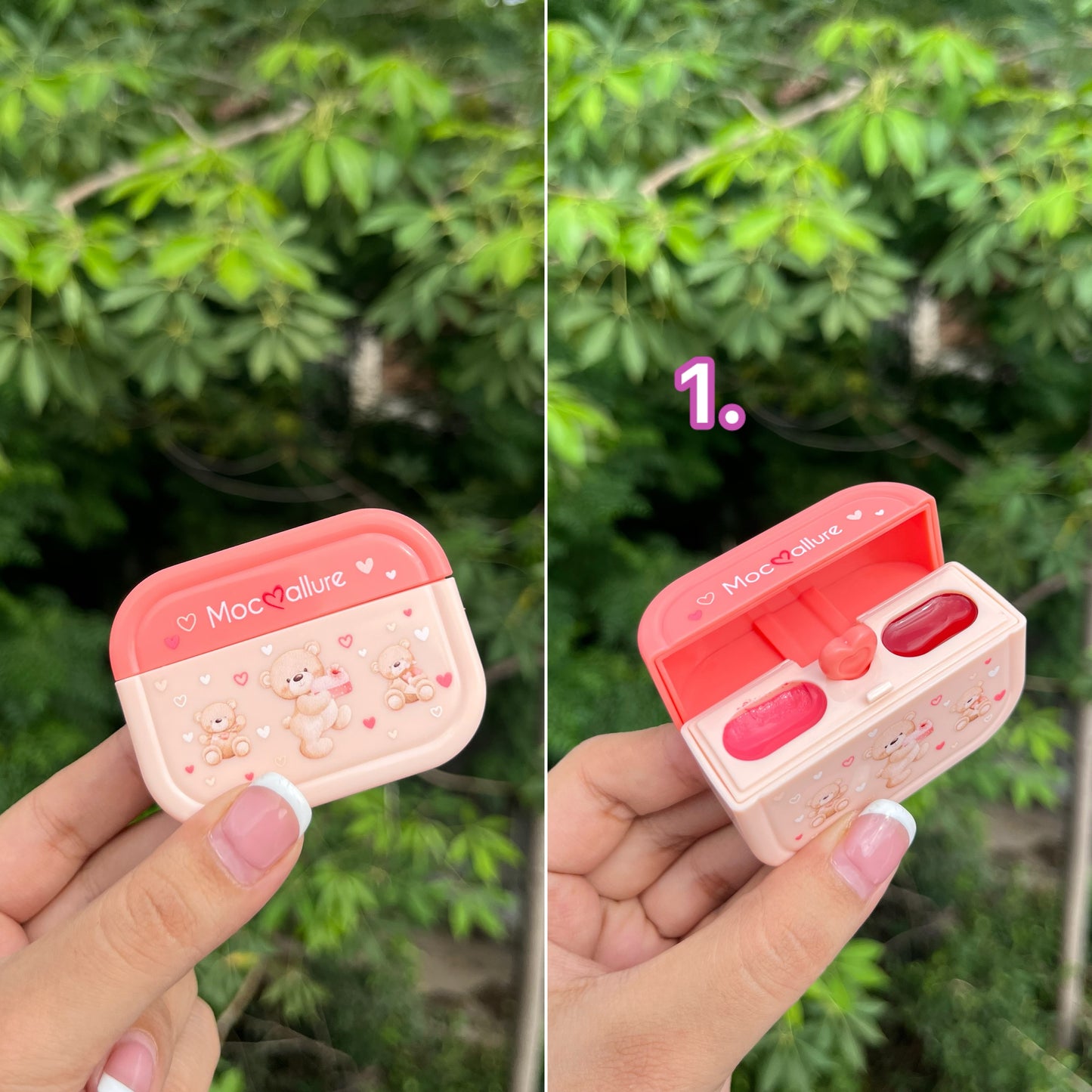 Teddy Airpods Case Lipstick