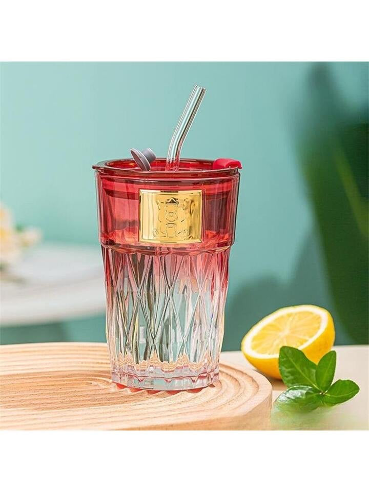 Summer Cooler Glass Sipper/Mug (With Straw)