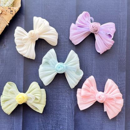Dreamy Flower Bow Clips