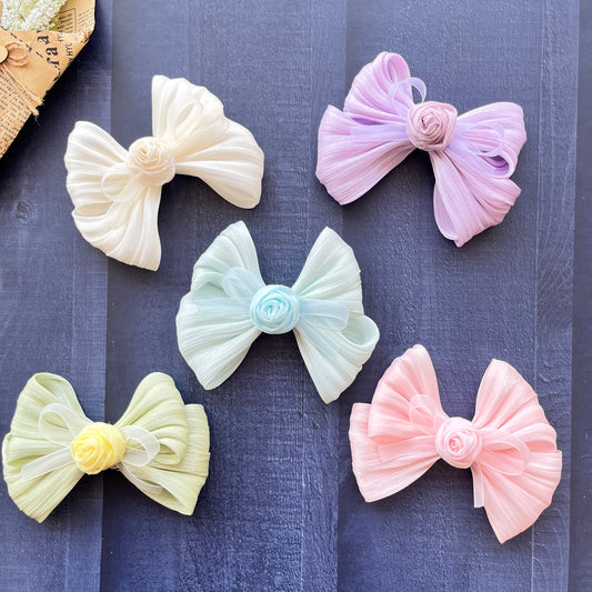 Dreamy Flower Bow Clips
