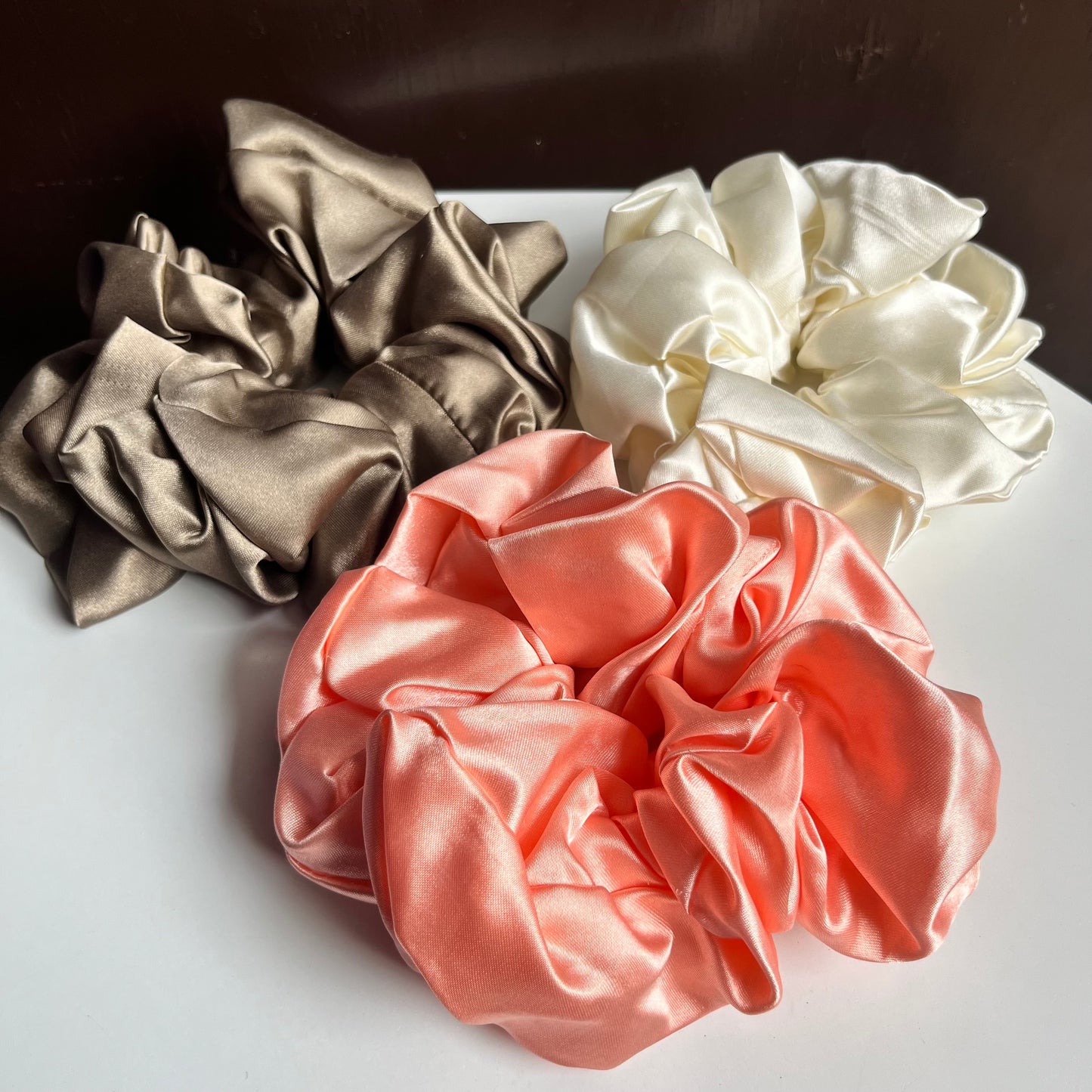 XL Satin Scrunchies - Set of 3