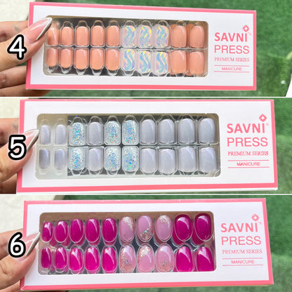 Savni Press On Premium Nails Set (24 Pcs)