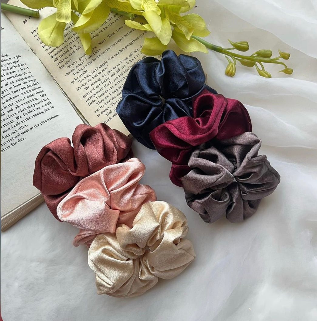 Luxe Premium Scrunchies (Set of 4 Pcs)