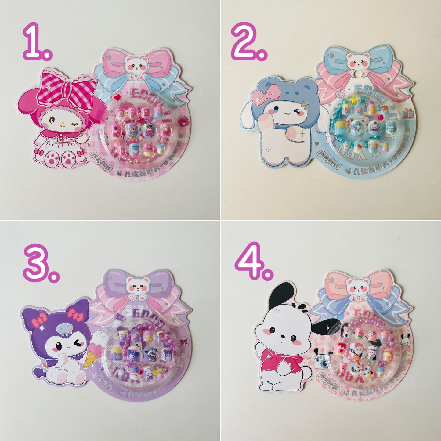 Sanrio Kid’s Nails & Bracelet Set