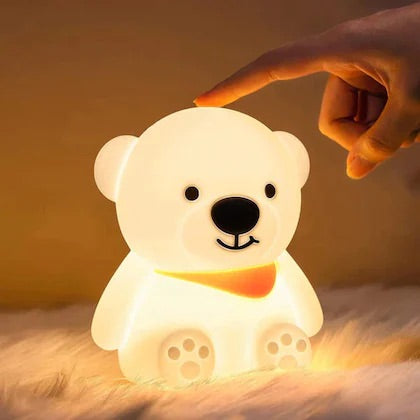 Cute Bear Silicone Touch Night Lamp