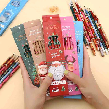 Christmas Pencils Pack (6 Pcs Box)
