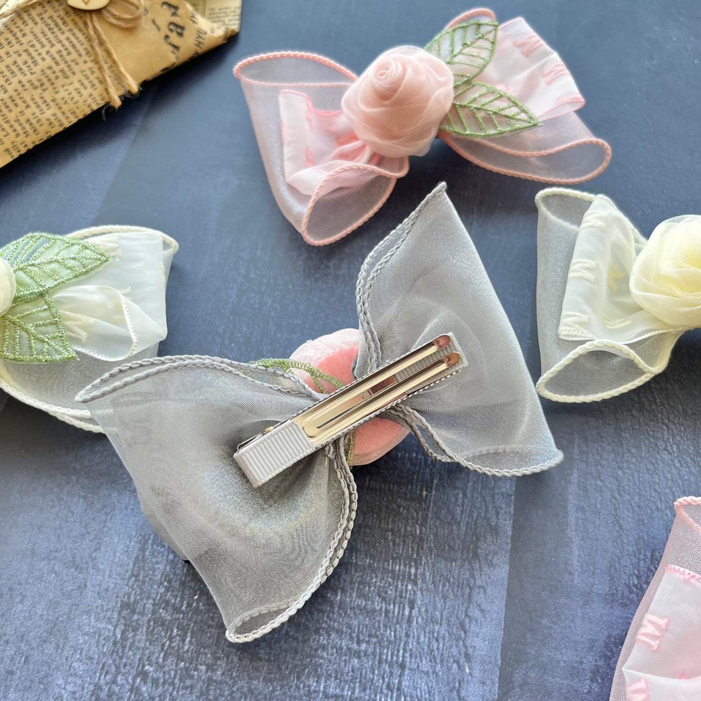 Rose Organza Bows