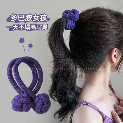Rubber Knotted Hair Ties- 2 Pcs Set
