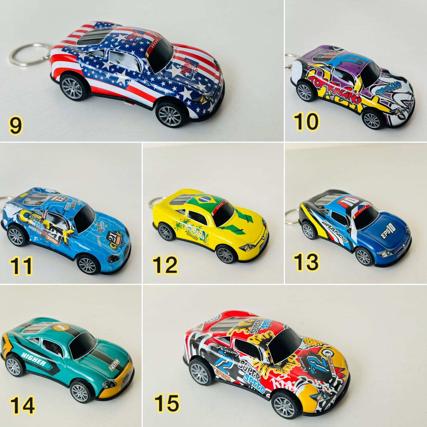Pull Back Car Keychain
