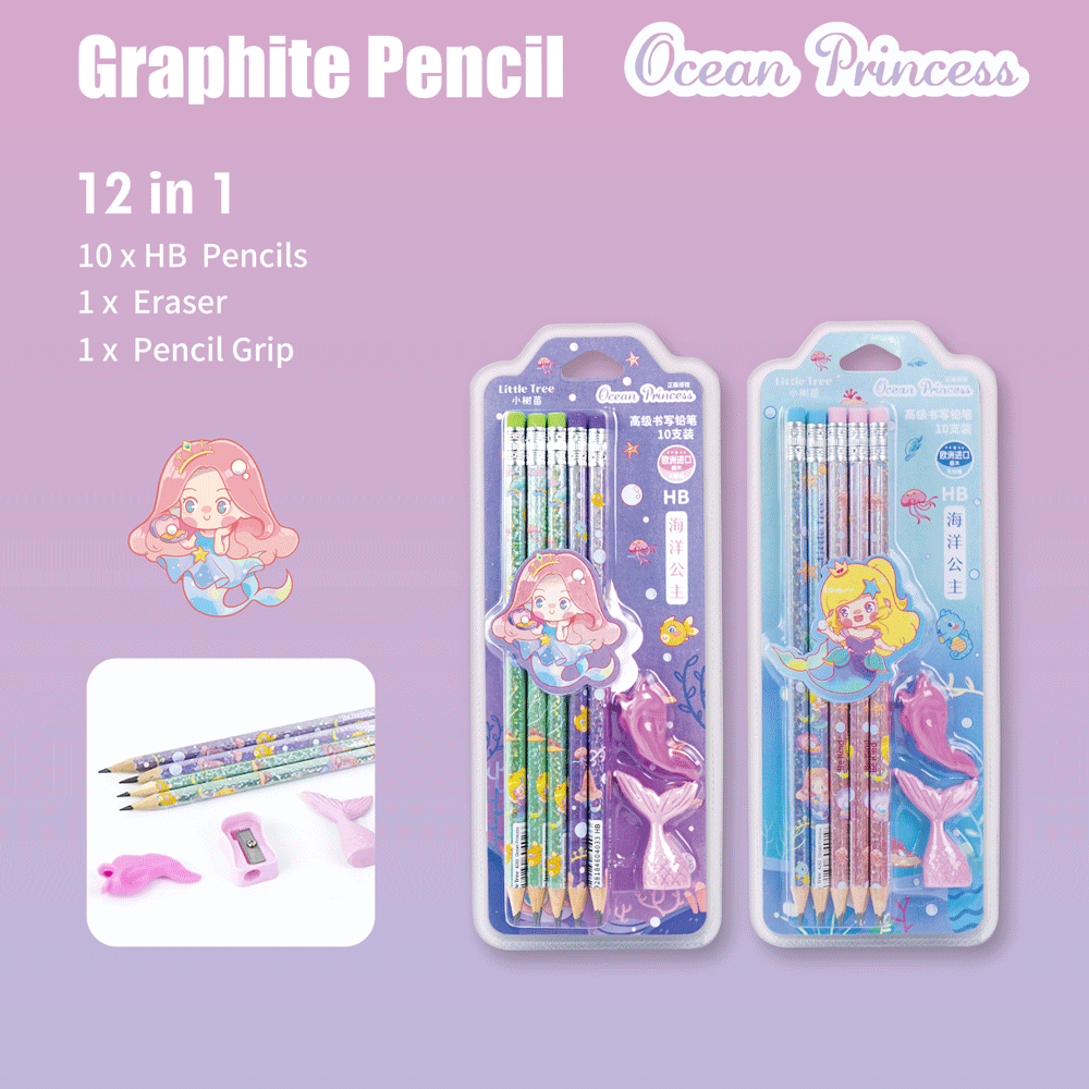 Mermaid Pencils Set