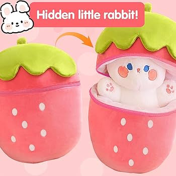 Strawberry Bunny Plushie/Soft Toy