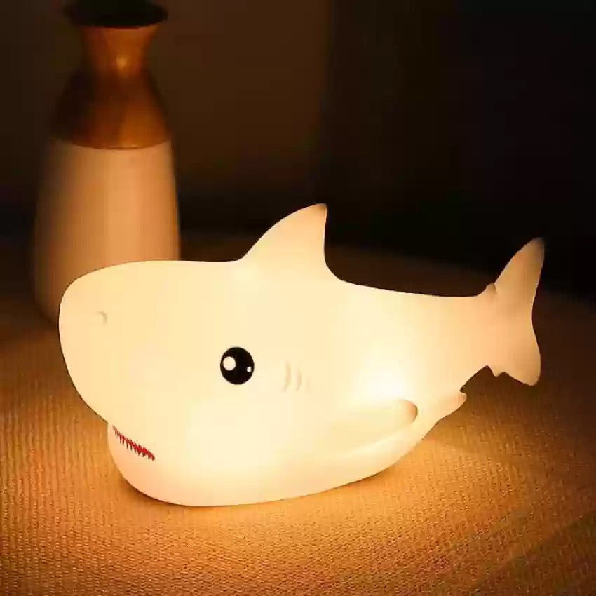 Cute Shark Silicone Touch Night Lamp