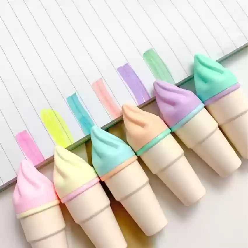 Cute Softy Highlighters Set- 6 Pcs