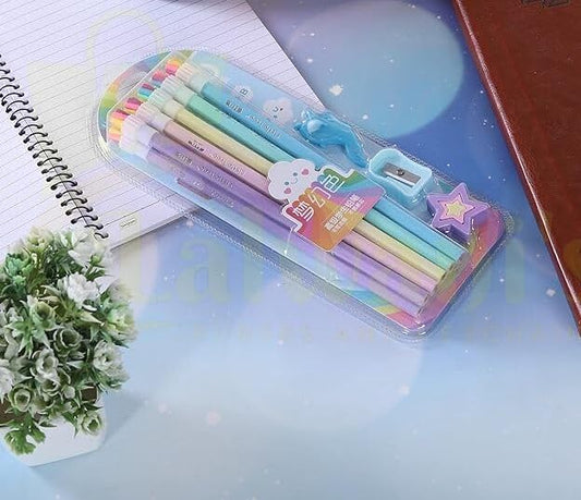 Kawaii Rainbow Pencils Set