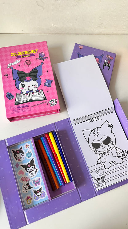 Kuromi Colouring Book Set|Travel Friendly Activity Set