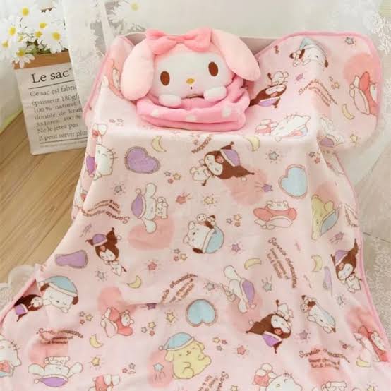 Sanrio Plushie + Blanket