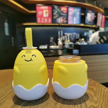 Cute Egg Yolk Glass Bottle