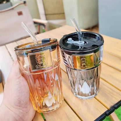 Summer Cooler Glass Sipper/Mug (With Straw)