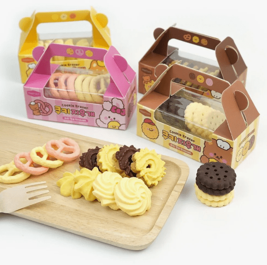 Cute Cookie Bakery Eraser Set