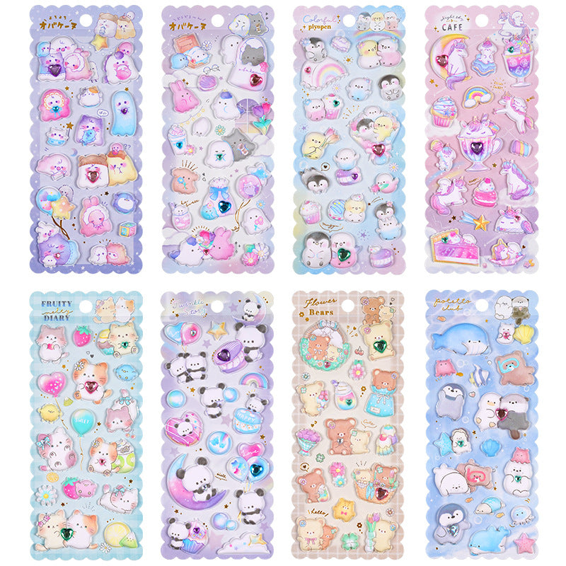 Kawai Fluffy Stickers 2.0 (Pack of 2 Sheets)