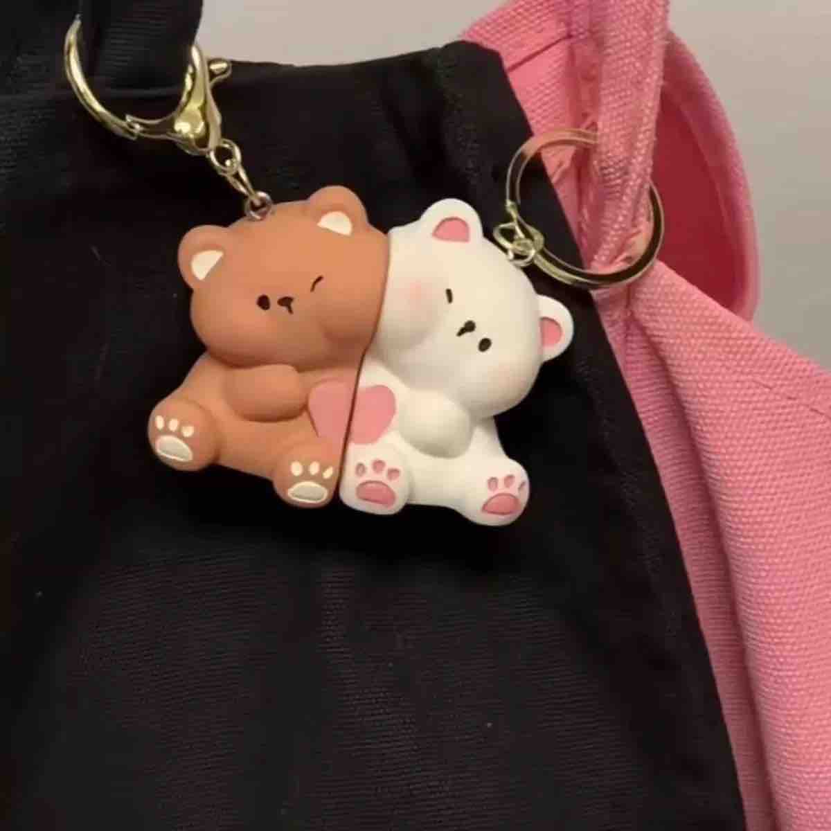 Pookie Bear Magnetic Keychains - Set of 2 Keychains