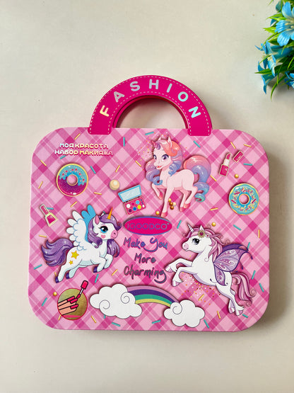 All in one Unicorn Foldable Bag Makeup Set | Kid's Makeup Book/Combo