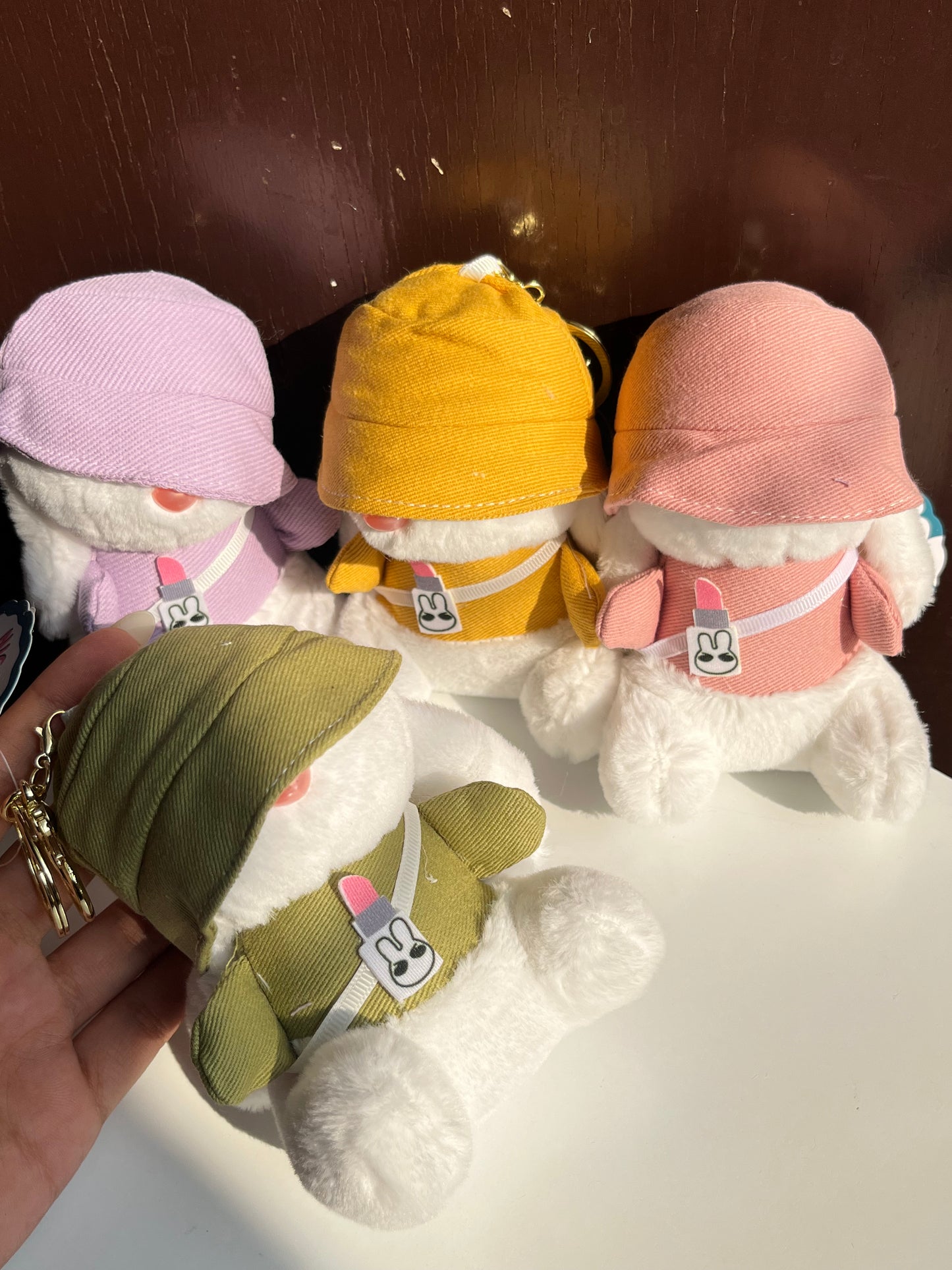 Bucket Hat Teddy Plush Keychain