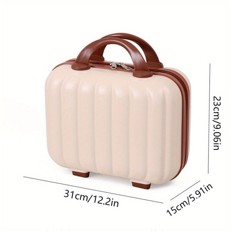 Striped Pumpkin Vanity Bag/Travel Luggage Suitcase