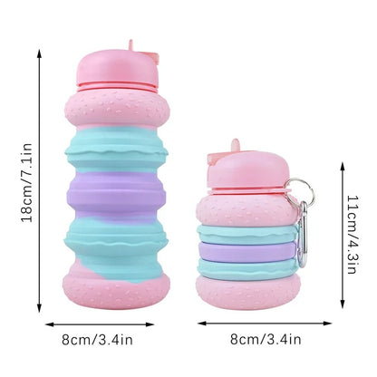Burger Squishy Bottle/Silicone Fun Collapsible Water Bottle