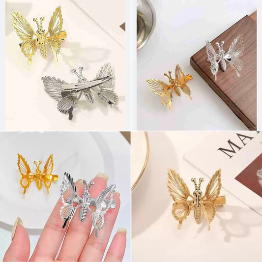 3D Moving Butterfly Hair Clip (Set of 2 Pcs)